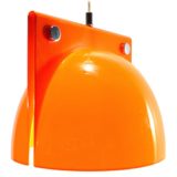 Harvey Guzzini Orione pendant lamp orange acrylic lampshade chrome nuts 1968 design: Lampa & Brazzoli 1960s 1970s