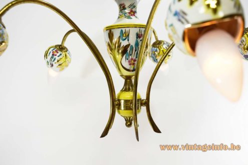 Italian Porcelain Chandelier 9