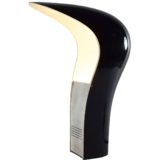 Lamperti Pelota desk lamp curved black plastic light design: Cesare Casati & Carlo Ponzio 1960s 1970s Italy