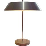 Philips President desk lamp design: Louis Kalff aluminium lampshade chrome rod 2 switches E27 sockets 1960s 1970s