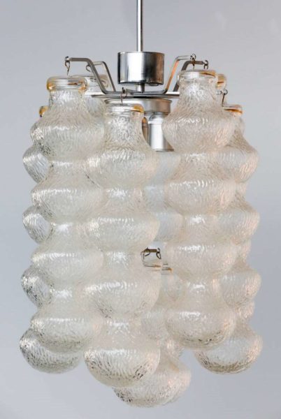 Mazzega Textured Glass Chandelier