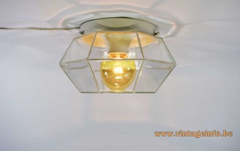 Octagon Crystal Glass Ceiling Light 1