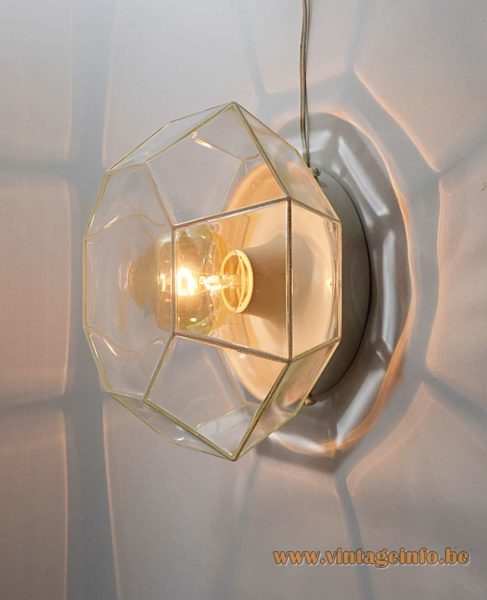 Octagon Crystal Glass Ceiling Light 7