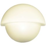 Raak wall lamp model P-1412 W-1890 round white opal glass black Bakelite wall mount 1970s vintage