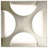 Staff Cross Oyster wall lamp square iron metal 1968 design: Rolf Krüger Germany 4 E27 sockets