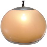 Stilux rise & fall acrylic pendant lamp made as a big globe in Perspex 1960s 1970s