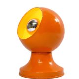 Varec magnetic table lamp with an orange base and globe E14 socket eclipse style 1960s 1970s