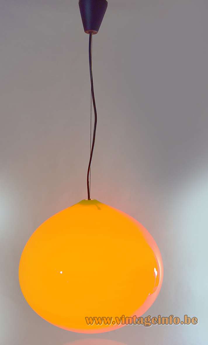Murano glass orange pendant light