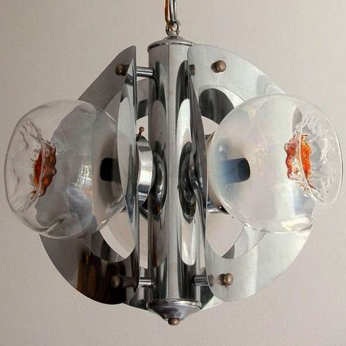 3 Glass Globes Chandelier