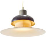 Andreas Hansen Mandalay pendant lamp white UFO lampshade chrome cap Louis Poulsen Denmark design 1970s