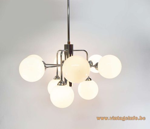 Atomic Globes Chandelier - 1960s, 1970s, Massive, Belgium