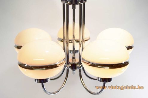 Chromed Glass Globes Chandelier 2