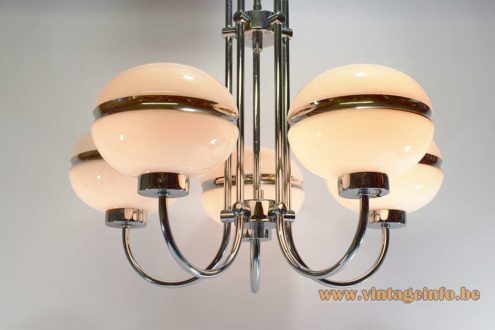 Chromed Glass Globes Chandelier 3
