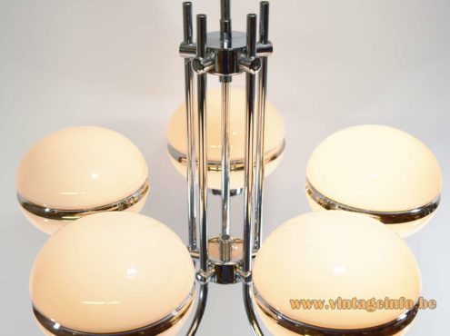 Chromed Glass Globes Chandelier 4