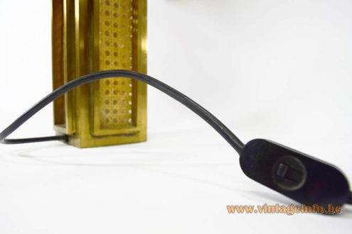 Italian Brass Cane Table Lamp 9