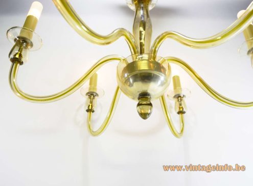 Murano Amber Glass Chandelier 10