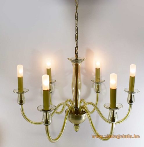 Murano Amber Glass Chandelier 2