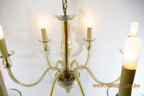 Murano Amber Glass Chandelier 8