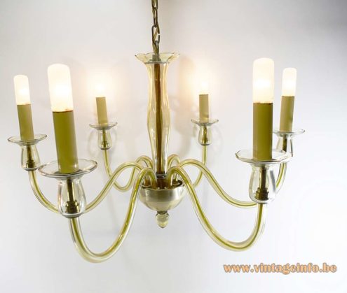 Murano Amber Glass Chandelier 9