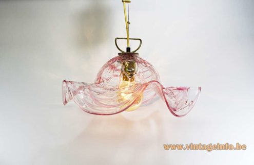 Pink Crystal Murano Pendant Light 2