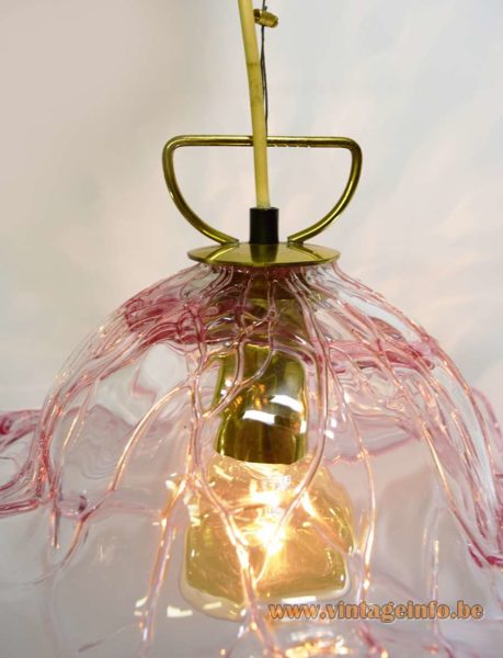 Pink Crystal Murano Pendant Light 5