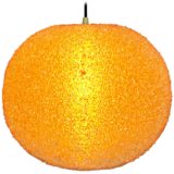 Sugar ball Sphere pendant lamp big orange Rotaflex plastic globe design: John Sylvia Reid 1960s