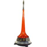 USSR rocket table lamp souvenir Conquerors of Space needle Moscow Russia Soviet Union 1960s
