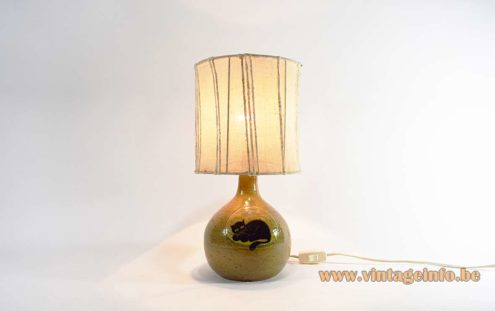 1960s Ceramic Table Lamp Cat 11