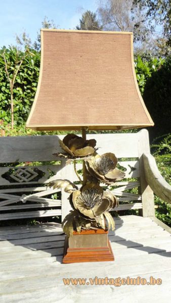 Brass Flowers Table Lamp 6