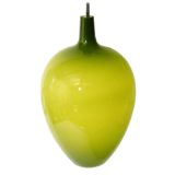 Fog & Mørup Pompeï pendant lamp olive green Holmegaard glass design: Jo Hammerborg Pompeii 1960s 1970s