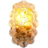 Helena Tynell bubble glass wall lamp oval amber lampshade metal base Glashütte Limburg 1960s 1970s Germany