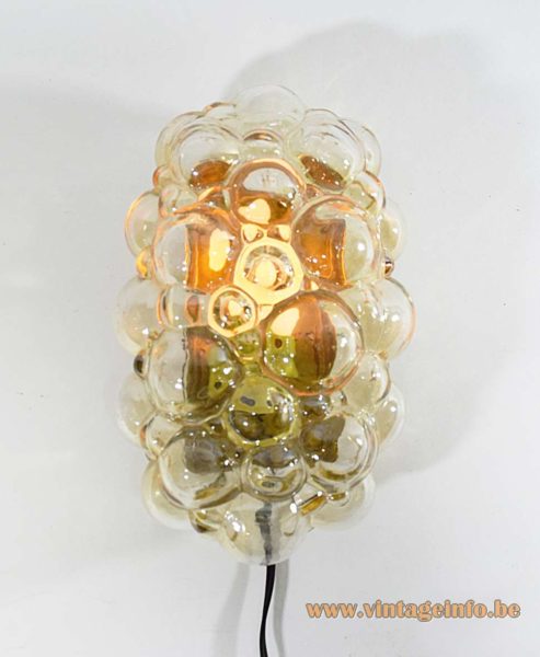 Helena Tynell Limburg Glashütte Amber Glass Wall Lamp 2