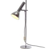 OMI chrome desk lamp Koch & Lowy design metal base & rod elongated lampshade Sölken-Leuchten 1970s Germany
