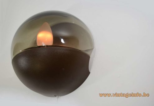 Smoked Glass Wall Lamp 2