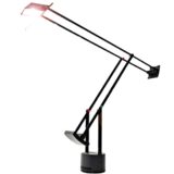 Artemide Tizio 50 desk lamp design: Richard Sapper black metal rods round base parallelogram lampshade 1970s