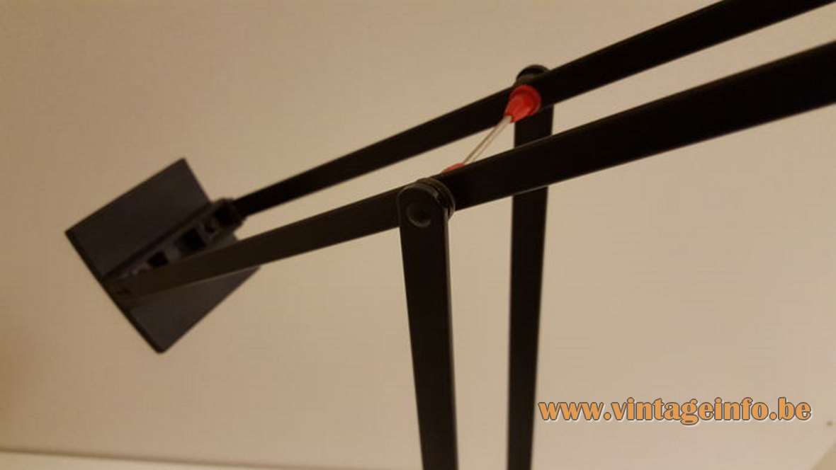 Artemide Tizio 50 desk lamp design: Richard Sapper black metal adjustable rods & counterweight 1970s