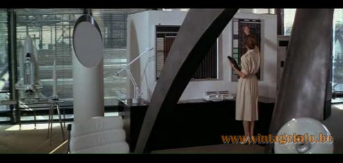Artemide Tizio 50 Desk Lamp used as a prop in James Bond film Moonraker from 1979. Lamps in the movies