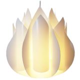 Crocusine pendant lamp design: Flemming Brylle & Preben Jacobsen plastic flower flame lampshade 1970s Quality System Denmark