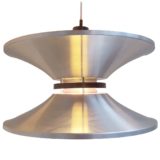 Lakro Yo-Yo pendant lamp aluminium conical purple discs lampshade design: Carl Thore 1960s 1970s E27 socket