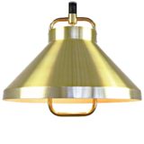 Jo Hammerborg Tarok pendant lamp conical anodised aluminium lampshade rise & fall mechanism Fog & Morup Denmark 1970s