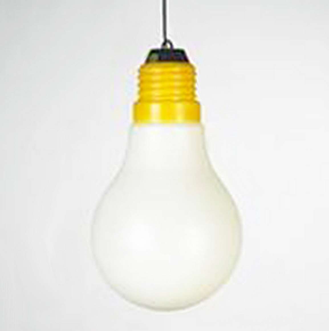 Ingo Maurer Bulb Bulb Pendant Lamp - Yellow top, white opal glass bulb