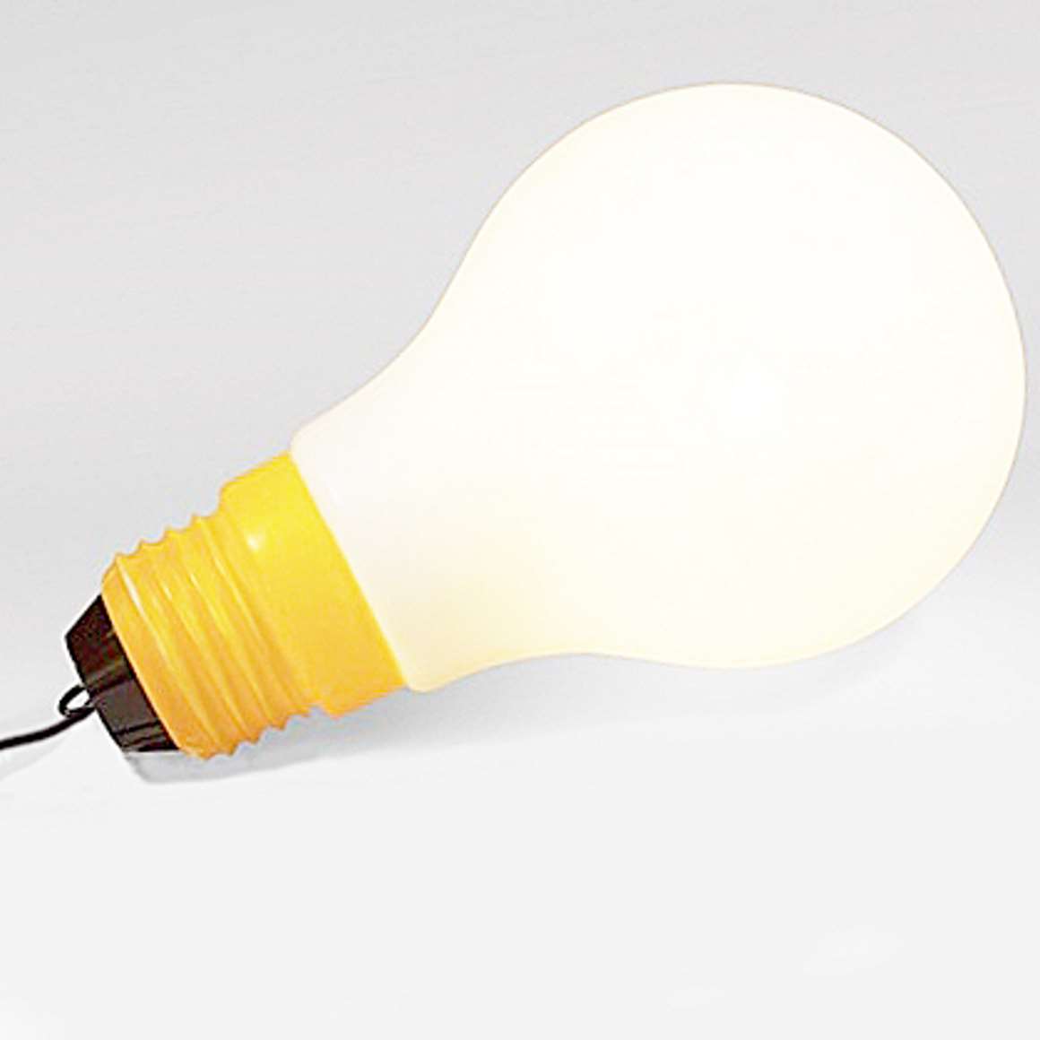 Ingo Maurer Bulb Bulb Floor Lamp - Yellow top, white opal glass bulb