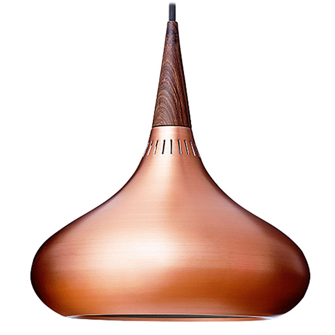 Fog & Morup Orient pendant lamp design: Jo Hammerborg 1962 copper teak wood 1960s 1970s MCM