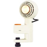 Osram Concentra Agilo clamp lamp white plastic magnetic globe orange round switch Schlagheck Schultes Design 1977