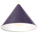 Louis Poulsen Billiard pendant lamp purple-blue enamelled metal conical lampshade Denmark 1960s 1970s