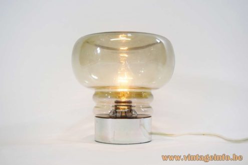 Smoked Glass Table Lamp 1