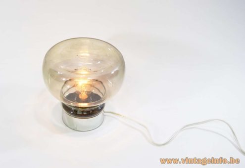 Smoked Glass Table Lamp 2