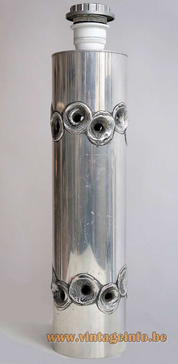 Aluminium brutalist table lamp - Aluclair