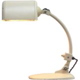 Molitor Novum desk lamp cast iron base curved rod rounded lampshade 1930s Bauhaus Kurt Zeisse Germany