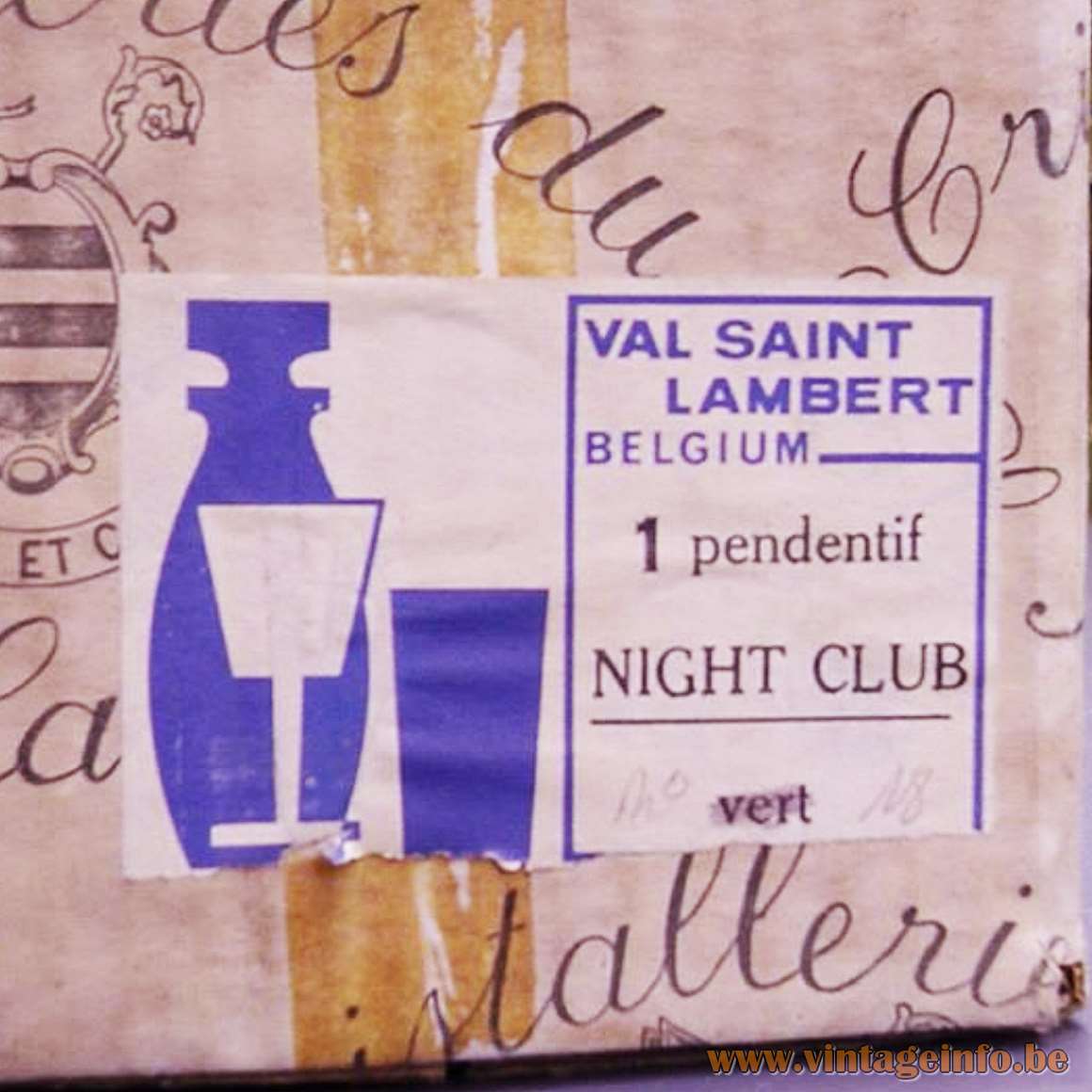 Massive Night Club Pendant Chandelier designer: Nanny Still glass produced by Val Saint Lambert 1950s 1960s